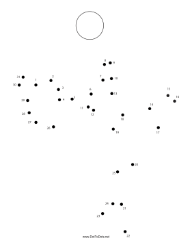 Printable soccer dot to dot puzzle