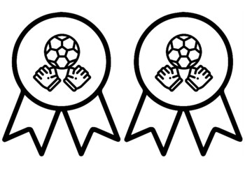 Badges soccer coloring pages easy cut and paste activity by nitin sharma