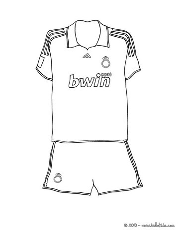 Soccer shirt coloring pages
