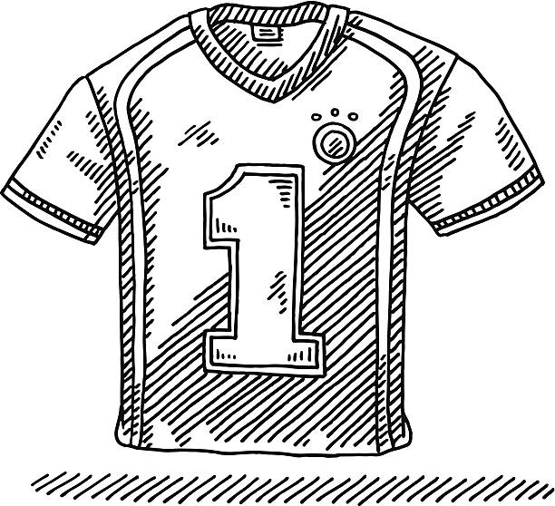 Soccer shirt number drawing stock illustration