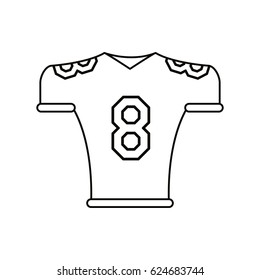 American football jersey uniform tshirt outline stock vector royalty free