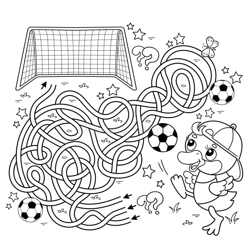 Soccer maze puzzle stock illustrations â soccer maze puzzle stock illustrations vectors clipart