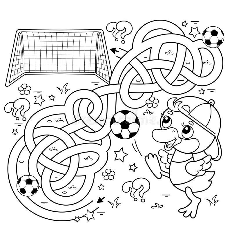 Soccer maze puzzle stock illustrations â soccer maze puzzle stock illustrations vectors clipart
