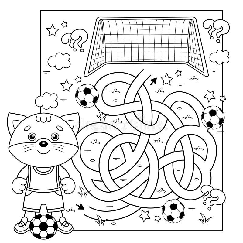 Soccer maze puzzle stock illustrations â soccer maze puzzle stock illustrations vectors clipart