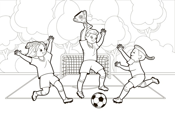 Thousand coloring book soccer royalty