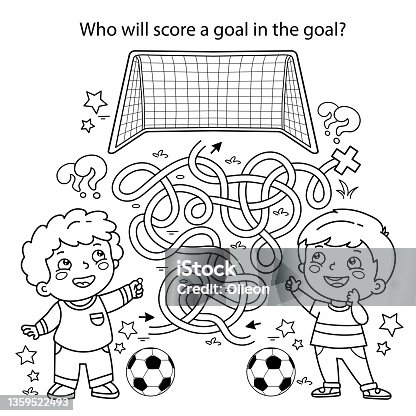 Maze soccer stock illustrations royalty