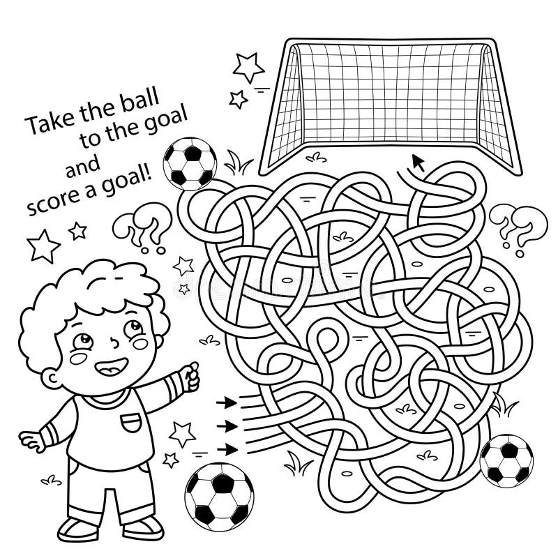 Soccer maze puzzle stock illustrations â soccer maze puzzle stock illustrations vectors clipart