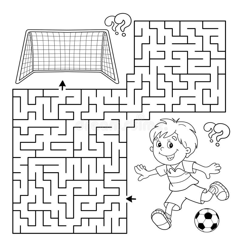 Soccer maze puzzle stock illustrations â soccer maze puzzle stock illustrations vectors clipart