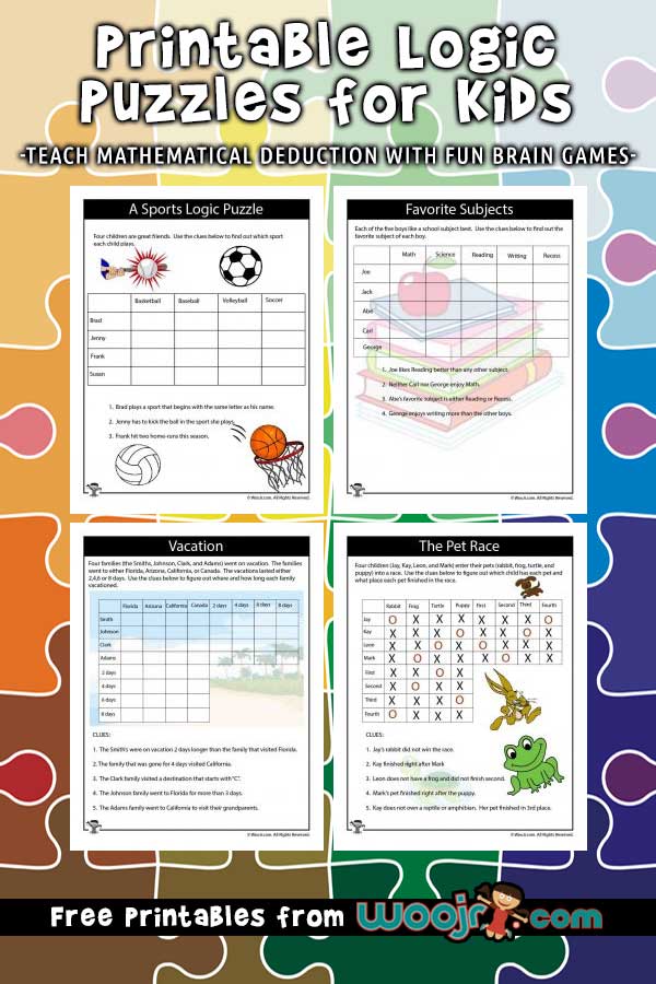 Printable logic puzzles for kids woo jr kids activities childrens publishing