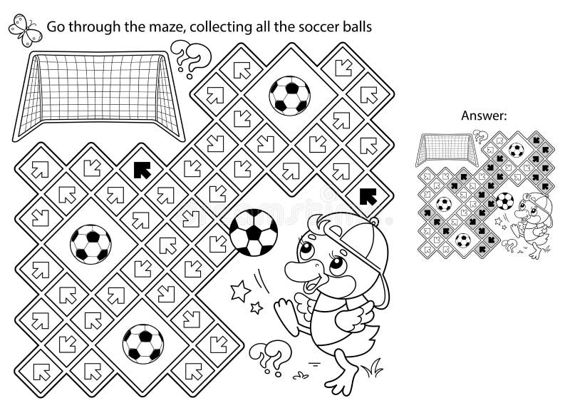 Soccer maze puzzle stock illustrations â soccer maze puzzle stock illustrations vectors clipart