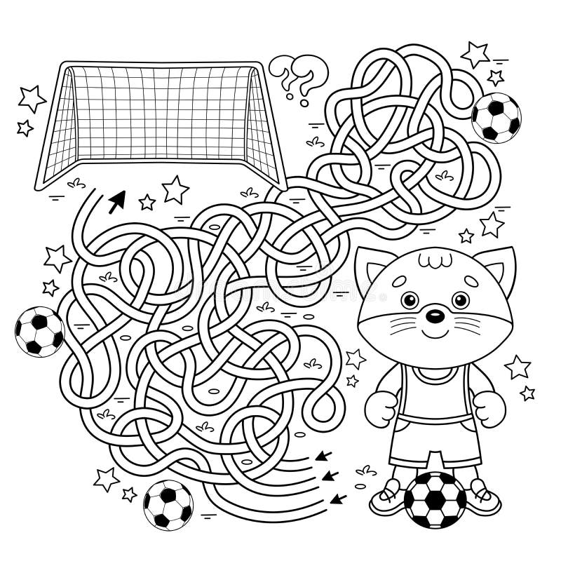 Soccer maze puzzle stock illustrations â soccer maze puzzle stock illustrations vectors clipart