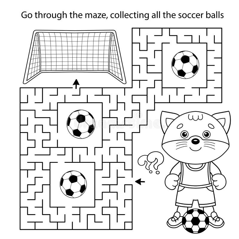 Soccer maze puzzle stock illustrations â soccer maze puzzle stock illustrations vectors clipart