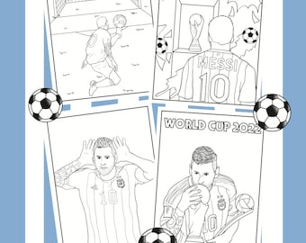 Lionel messi coloring book messi inspired soccer futbol coloring book for adults and kids