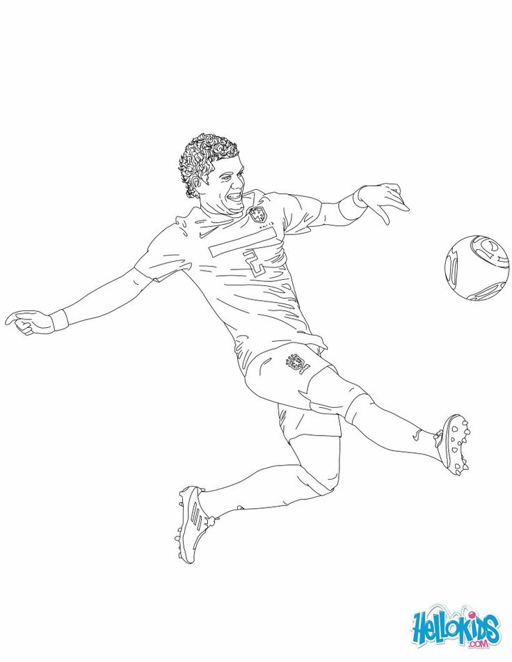 Soccer players coloring pages