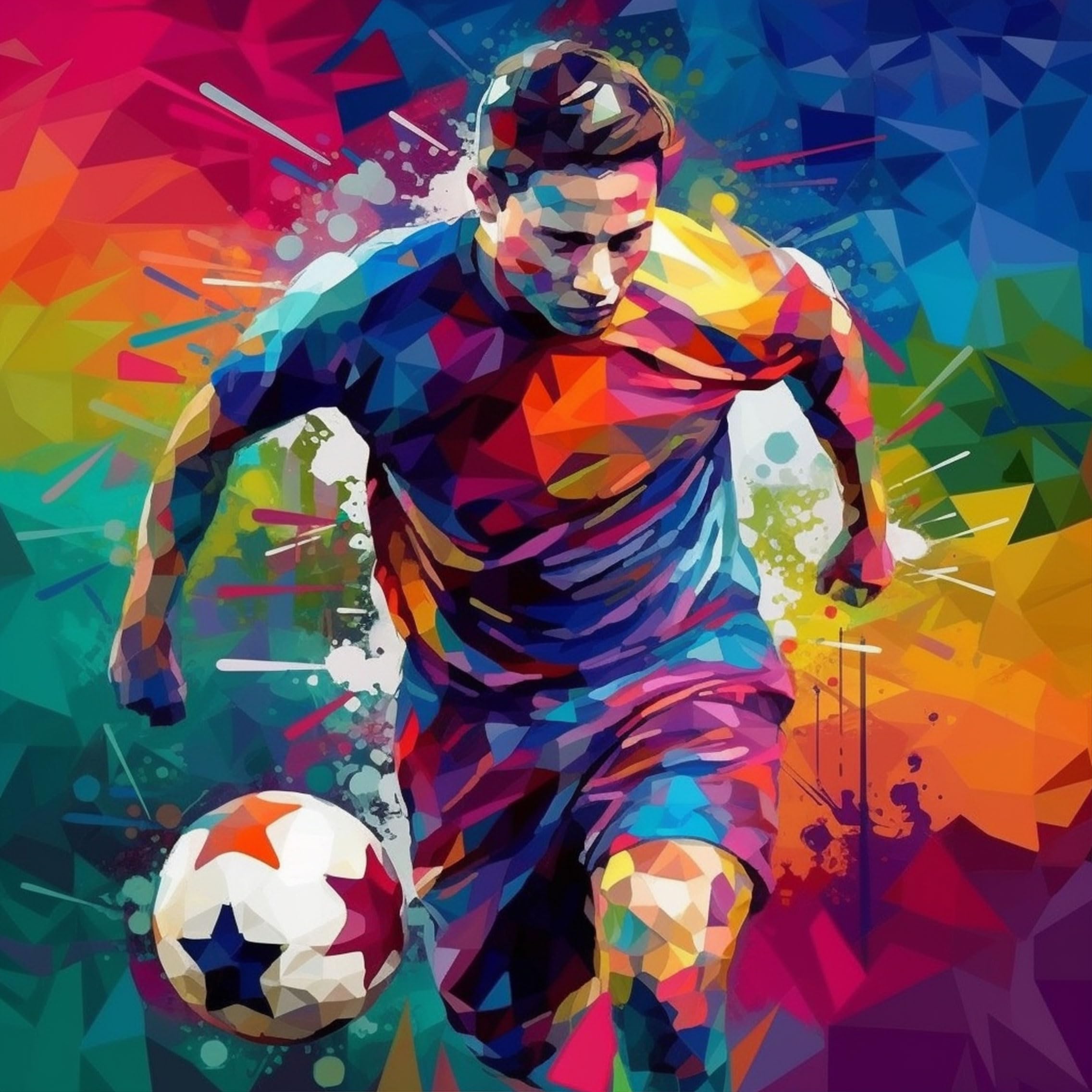 D diy diamond painting kits full drill for kids adults color rugby soccer player
