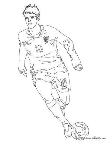 Kaka playing soccer coloring pages