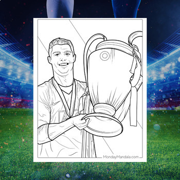 Cristiano ronaldo coloring pages celebrate the iconic soccer player with artist