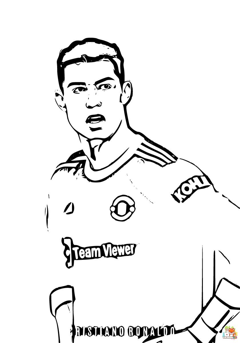 Cristiano ronaldo coloring pages