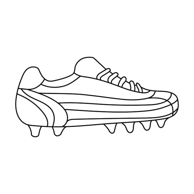 Premium vector football shoes coloring element