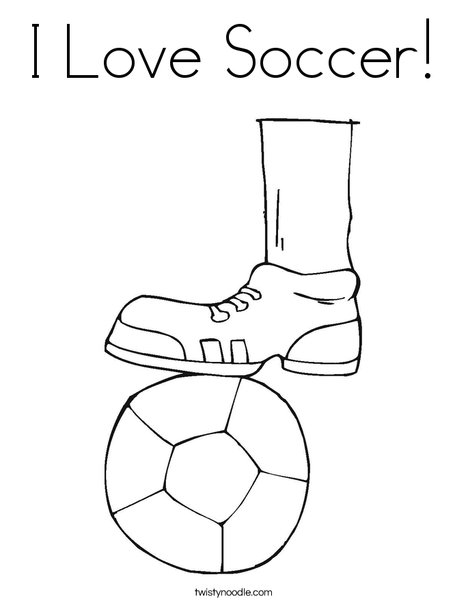 I love soccer coloring page