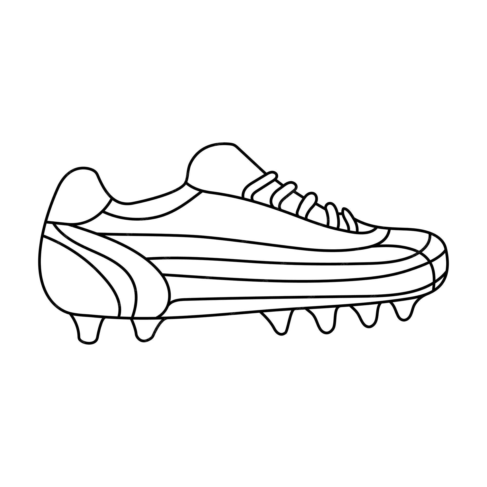 Premium vector football shoes coloring element