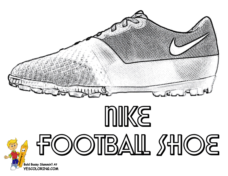 Nike cleats coloring pages