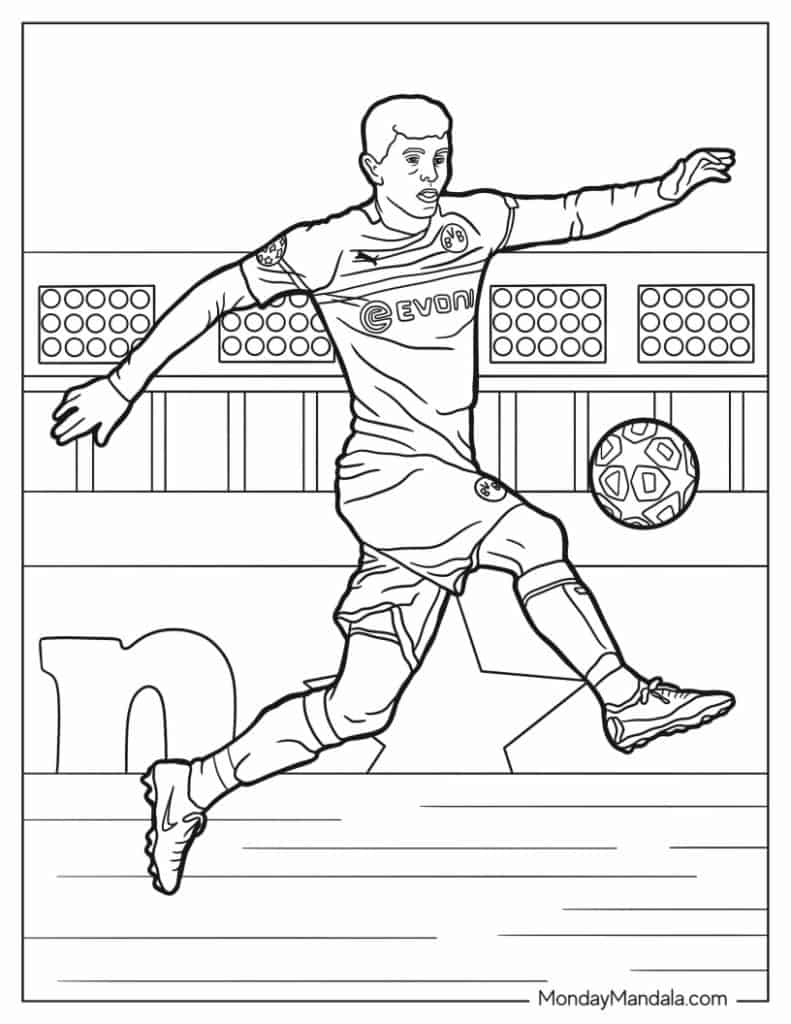 Soccer coloring pages free pdf printables