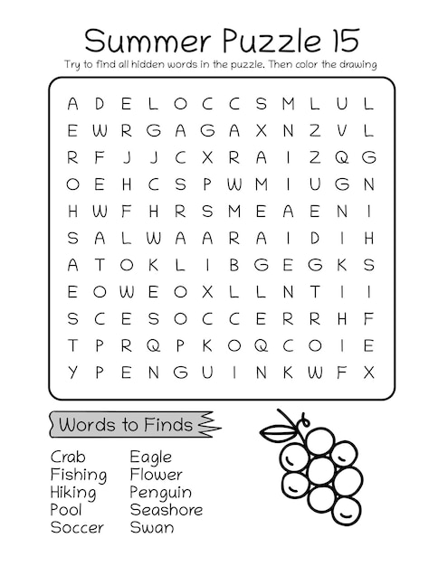 Premium vector summer activity coloring pages for kids hello summer coloring book for children
