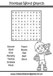Soccer puzzle sheets
