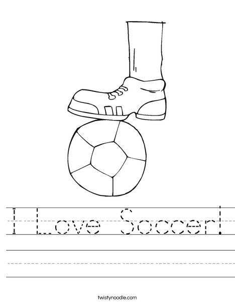 I love soccer worksheet