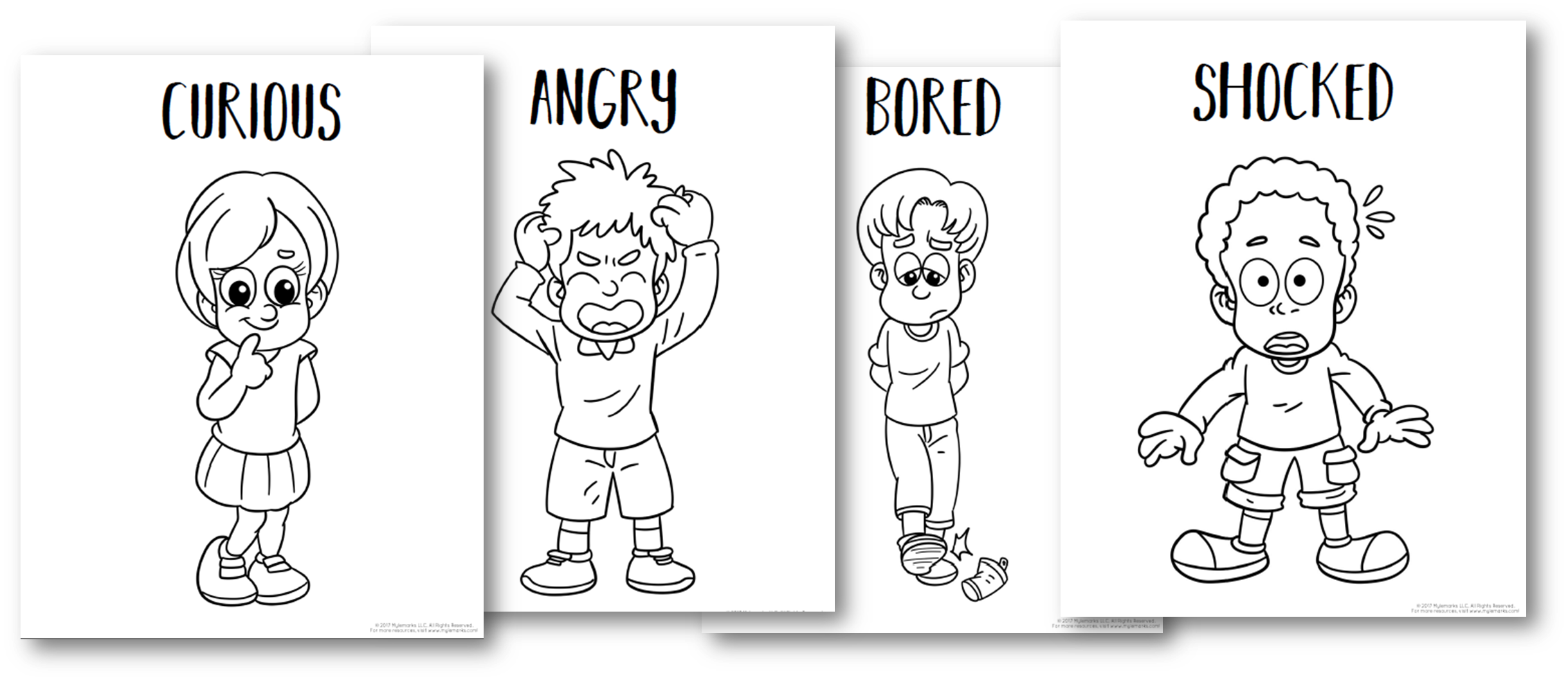 Feelings coloring pages