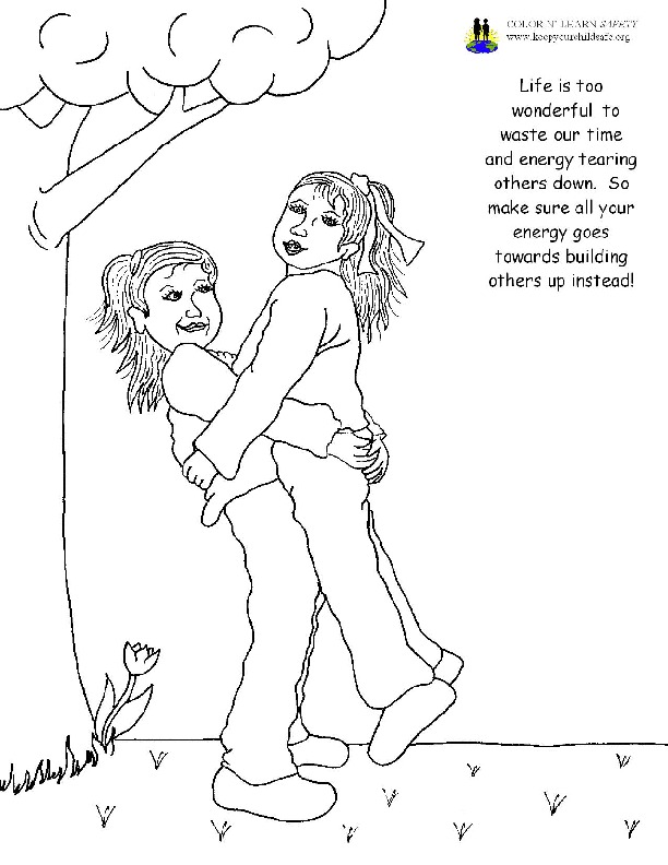 Social skills coloring pages for kids