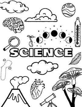 Science social studies title page coloring sheet interactive notebooks