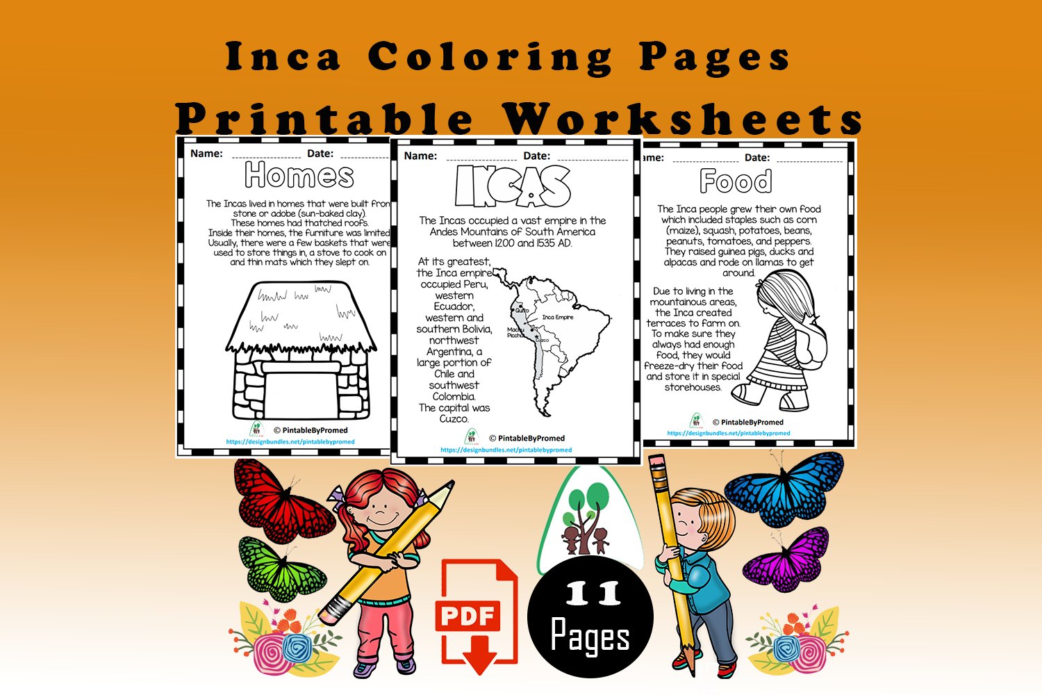 Printable inca coloring pages for kids