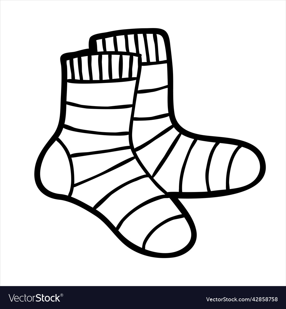 Coloring book socks royalty free vector image