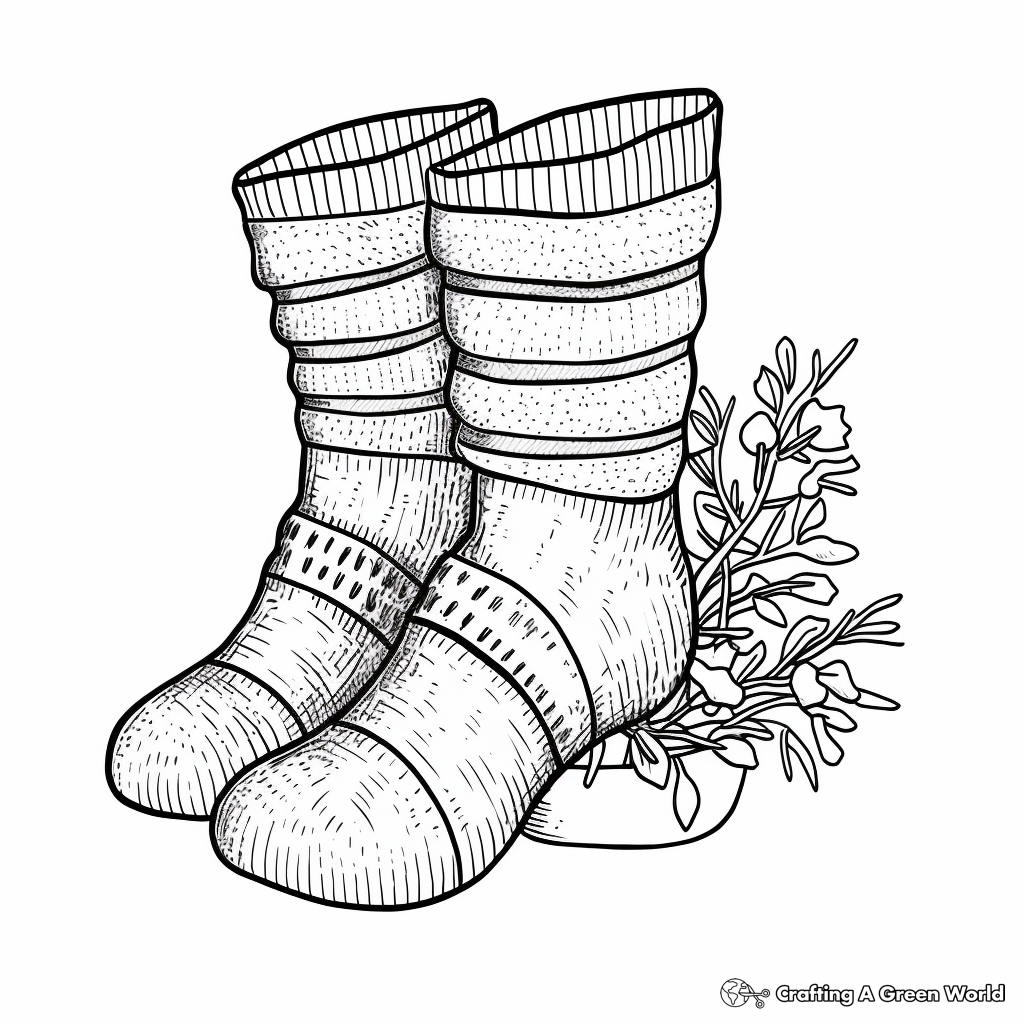 Socks coloring pages