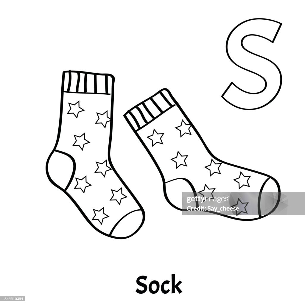 Vector alphabet letter s loring page sock high