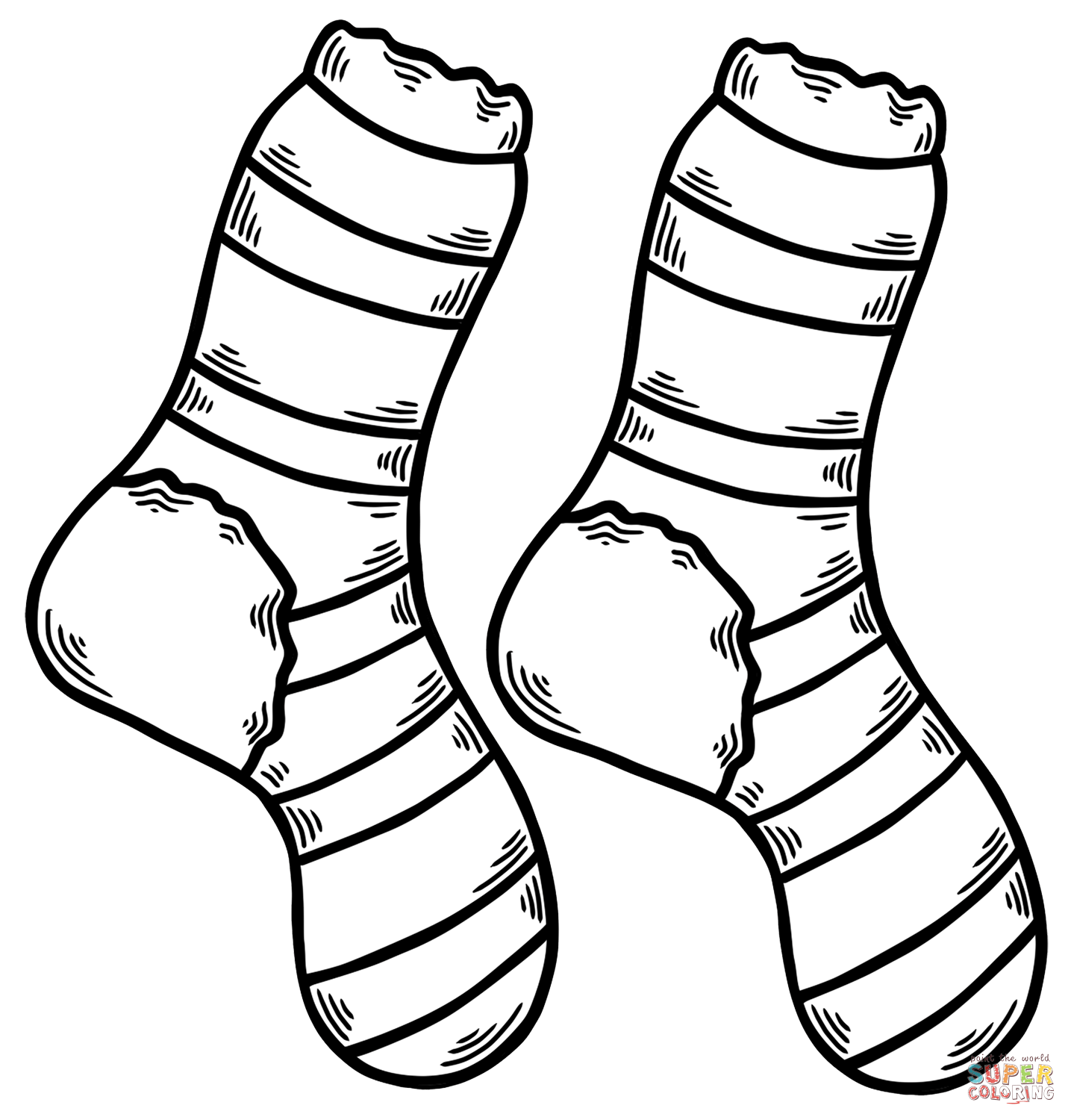 A pair of socks coloring page free printable coloring pages