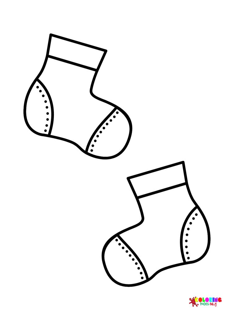 Socks coloring pages