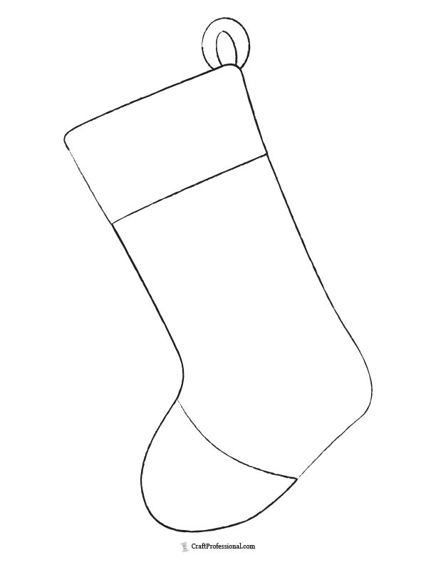 Christmas stocking coloring pages free
