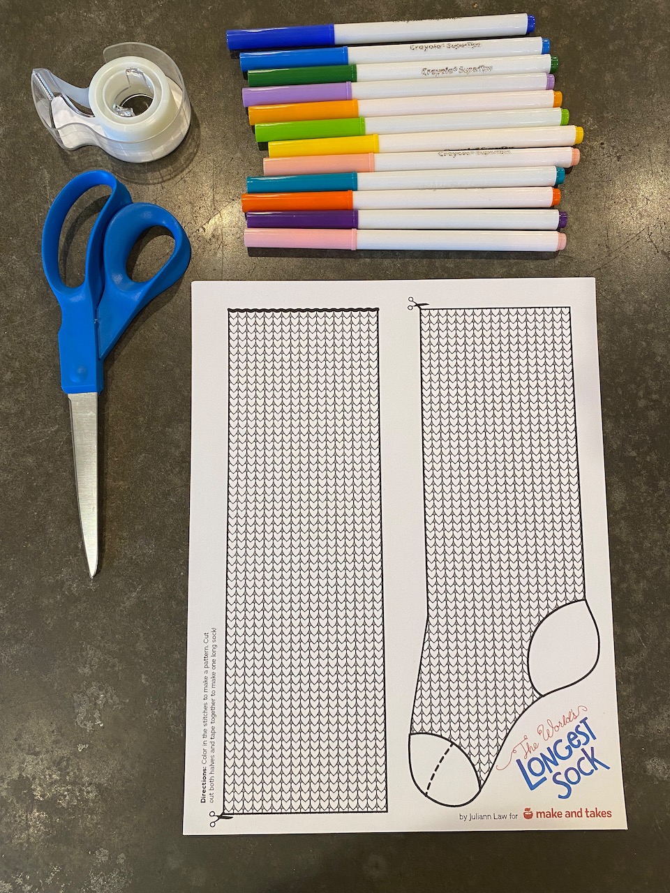 The worlds longest sock book coloring page printable