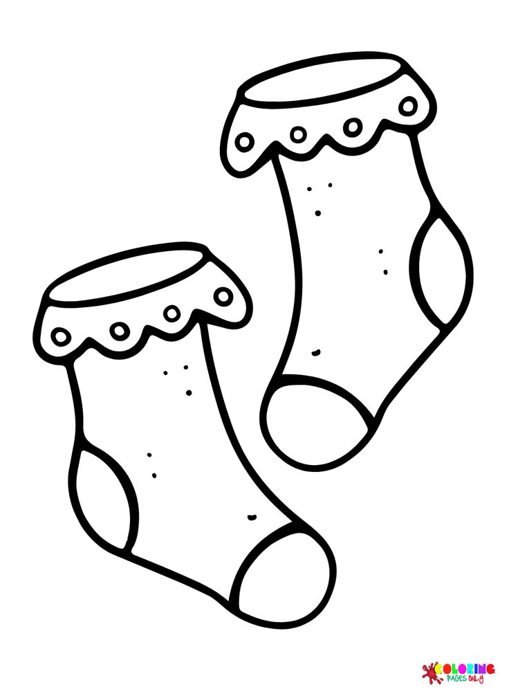 Lovely socks coloring pages