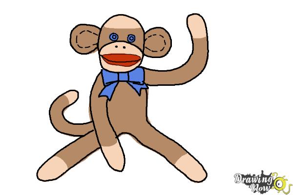 How to draw a sock monkey