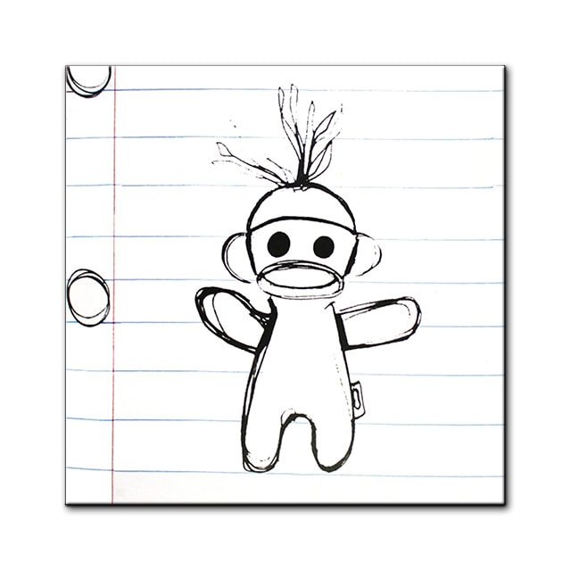 Notebook sock monkey