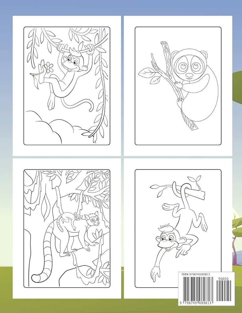 Sock monkeys coloring book for kids coloring book for monkey lovers
