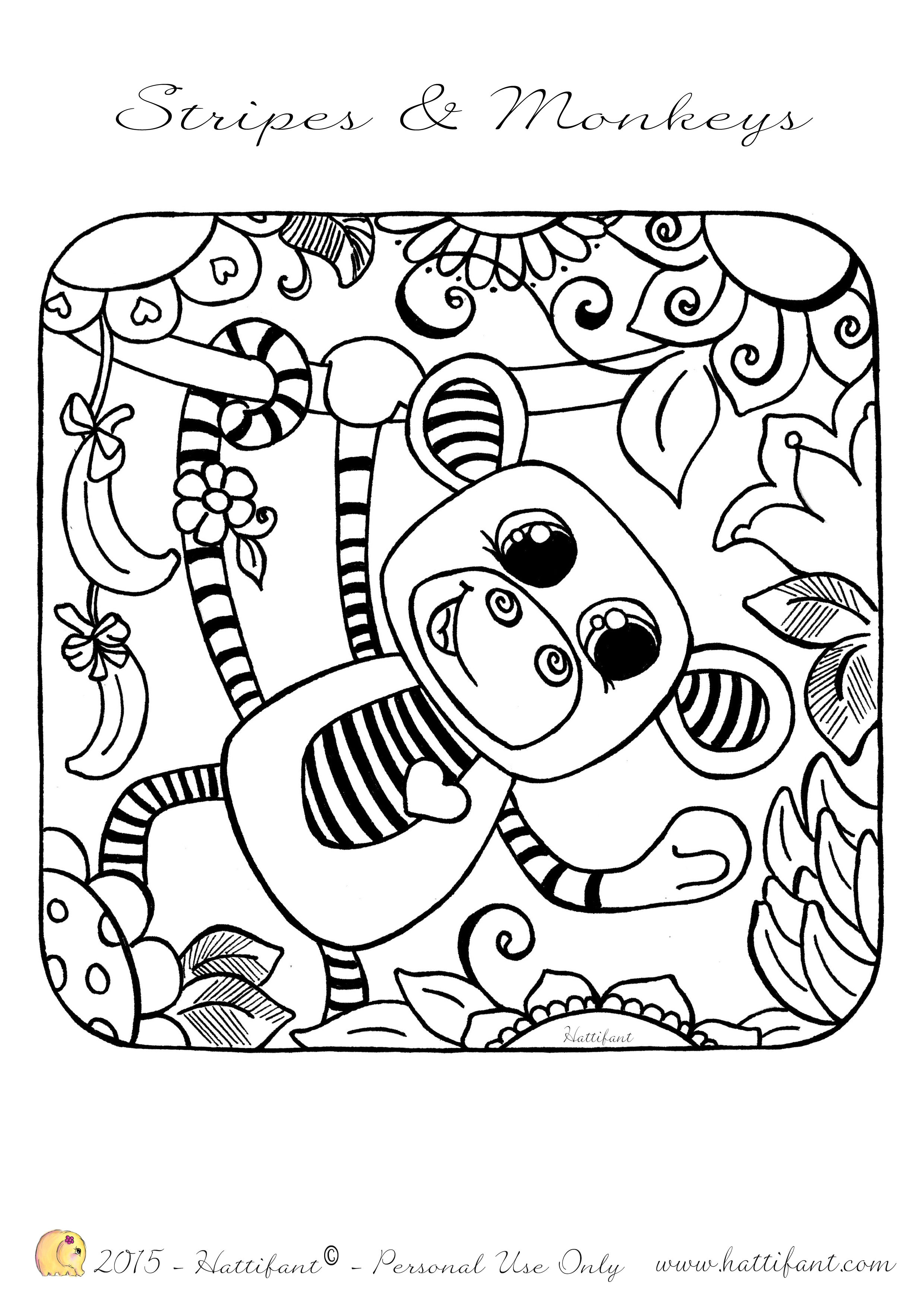 Stripy cuties to color