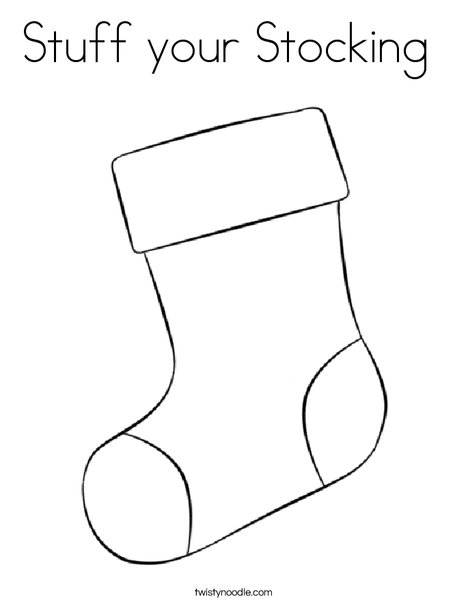 Stuff your stocking coloring page