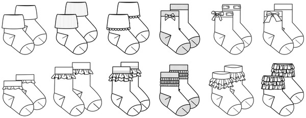 Baby socks sketch royalty