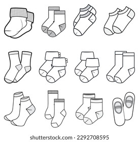 Socks vector art graphics
