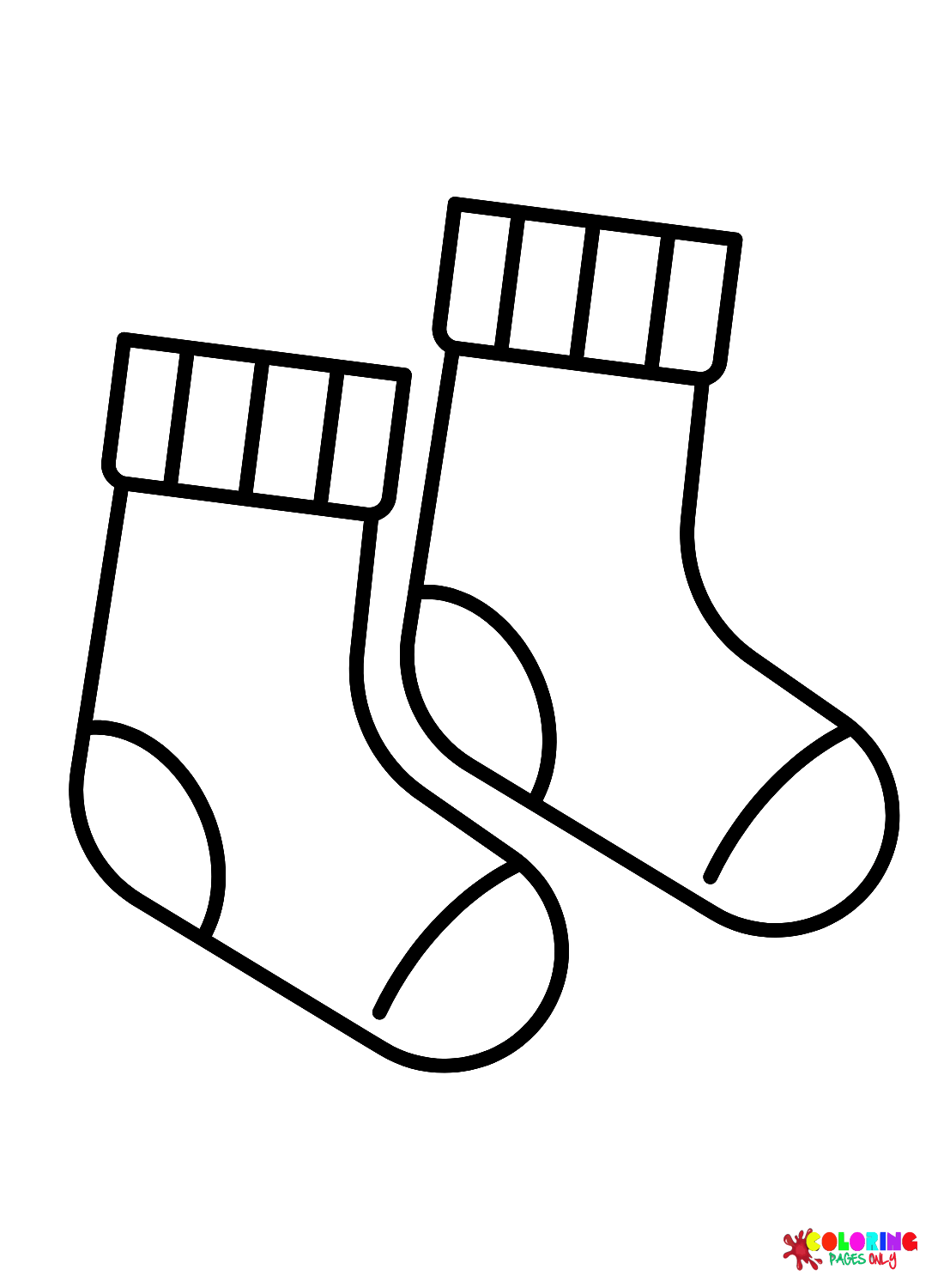 Socks coloring pages printable for free download